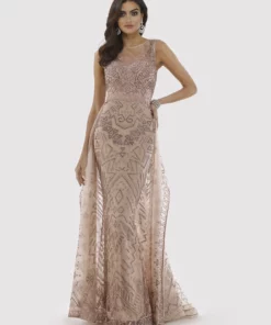 Lara High Neck Mermaid Long Lace Gown