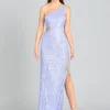 Lara Wendy Beaded Fringe Gown