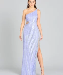 Lara Wendy Beaded Fringe Gown
