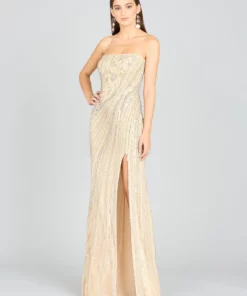 Lara Freddy Strapless Beaded Gown