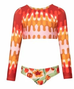 MOLA MOLA Red Carnation Paup Bikini