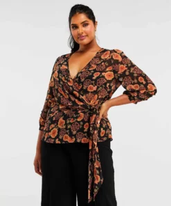 Estelle Golden Print Blooms Top