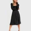 Belle & Bloom Mixed Feeling Reversible Skirt - Black