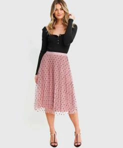Belle & Bloom Mixed Feeling Reversible Skirt - Pink