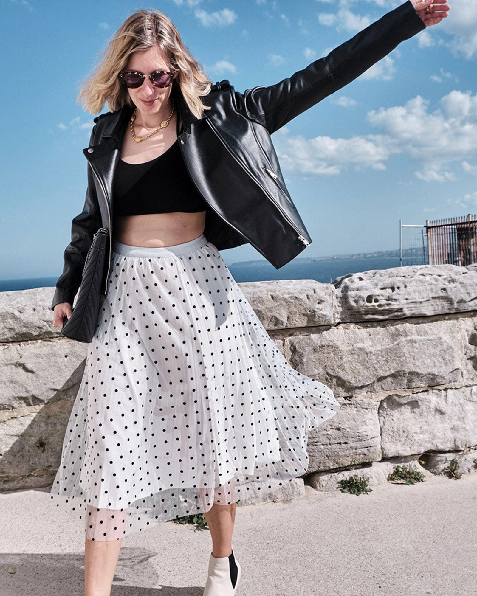 Belle & Bloom Mixed Feeling Reversible Skirt - White