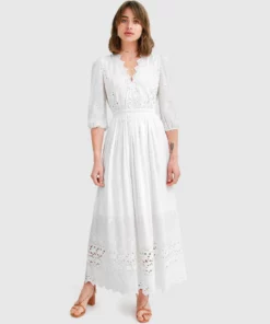 Belle & Bloom All Eyes On Me Midi Dress - White