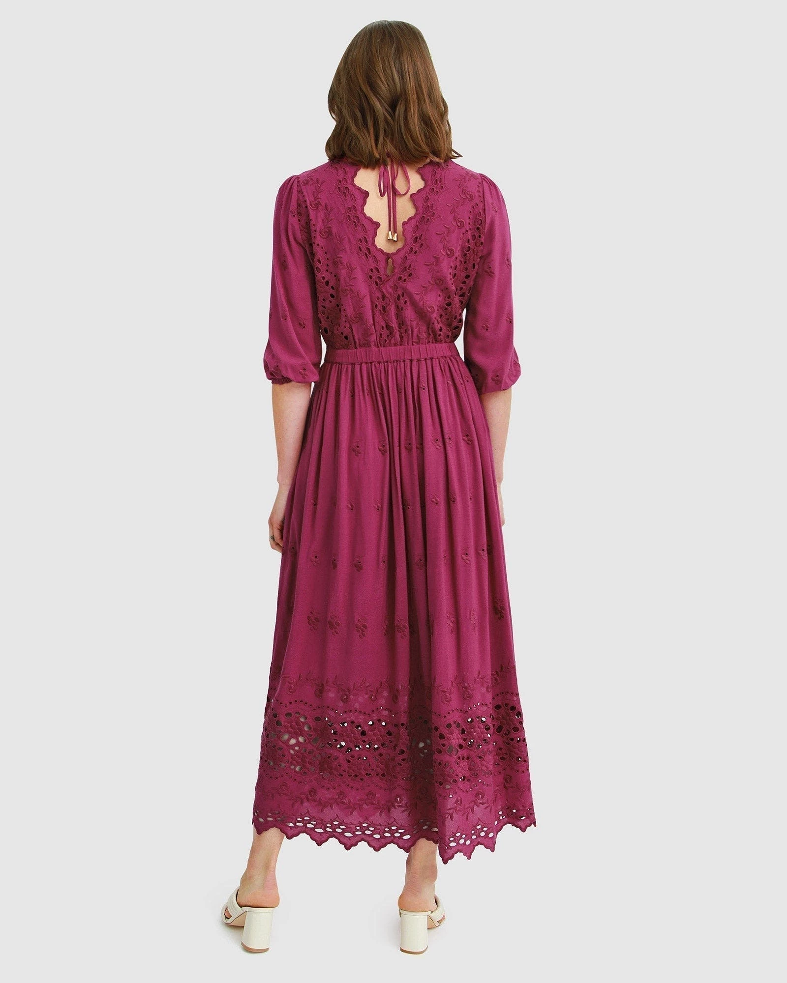 Belle & Bloom All Eyes On Me Midi Dress - Burgundy - Image 3