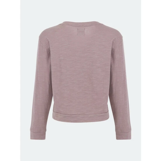 Lezat Tegan Cotton Long Sleeve Pullover Tops Dusty Orchid - Image 2
