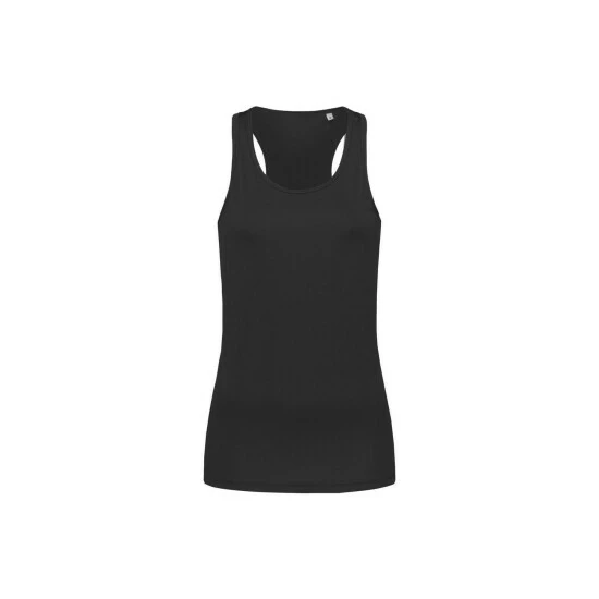 Stedman Active Womens/Ladies Active Poly Sports Vest (Black Opal) Tops