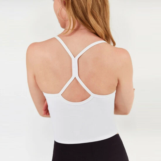 Lezat Lea Cropped Tank - White Tops - Image 2