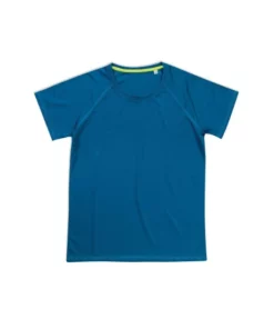 Stedman Active Womens/Ladies Raglan Mesh T-Shirt (Blue) Tops