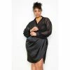 Buxom Couture Silky Shirt And Skirt Set Skirts Black