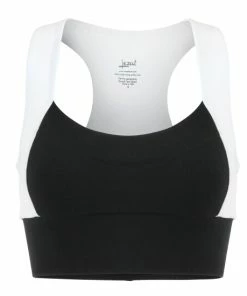 Lezat Neda Colorblock Organic Cotton Bra Top - Black Activewear