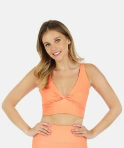Lezat Ada Organic Cotton Twist Around Sports Bra - Glow Activewear