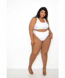 Buxom Couture Everyday Basic Bikini Set Swimwear White
